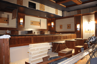 The interior of a Cinetopia Parlor Room