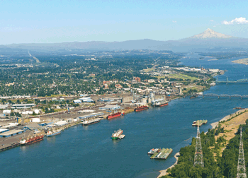 Aerial Shot of the Port of Vancouver