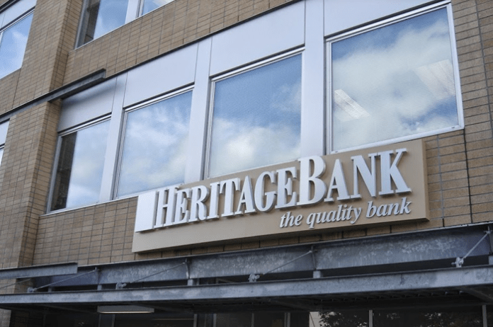 Heritage Bank sign
