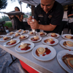 Plating food