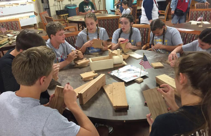Youth woodworking