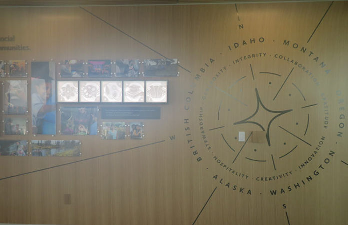 Purpose Wall in Murdock Trust's new office