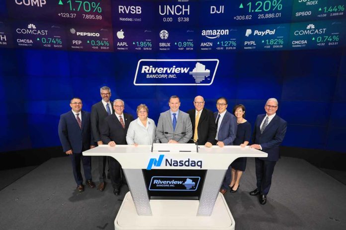 Riverview staff at the NASDAQ