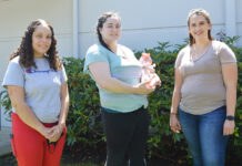 New electrical trades maternity benefit sets nationwide standard Micialia Rea-Branch, Caitlin Williams, and Samantha Juarez.