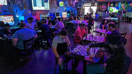 People playing games at Vault 31
