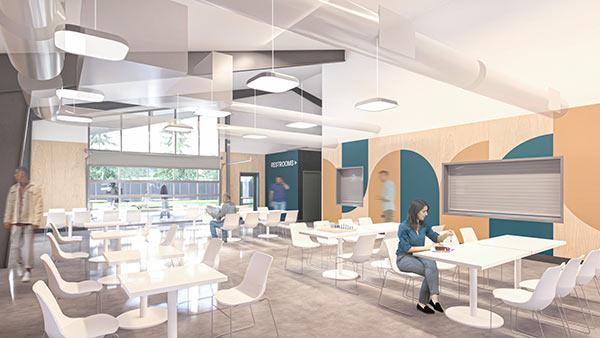 Communal dining area